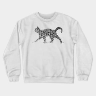 Glitch black cat Crewneck Sweatshirt